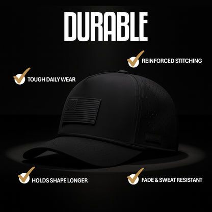 Blackout USA Flag Hat