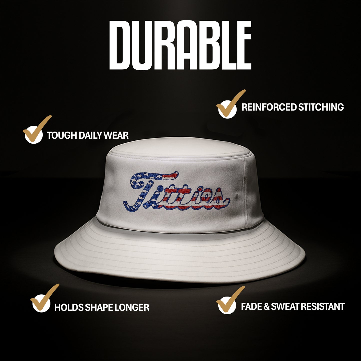 CURVES & CLUBS Titties 4th of July Golf Bucket Hat