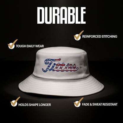 CURVES & CLUBS Titties 4th of July Golf Bucket Hat