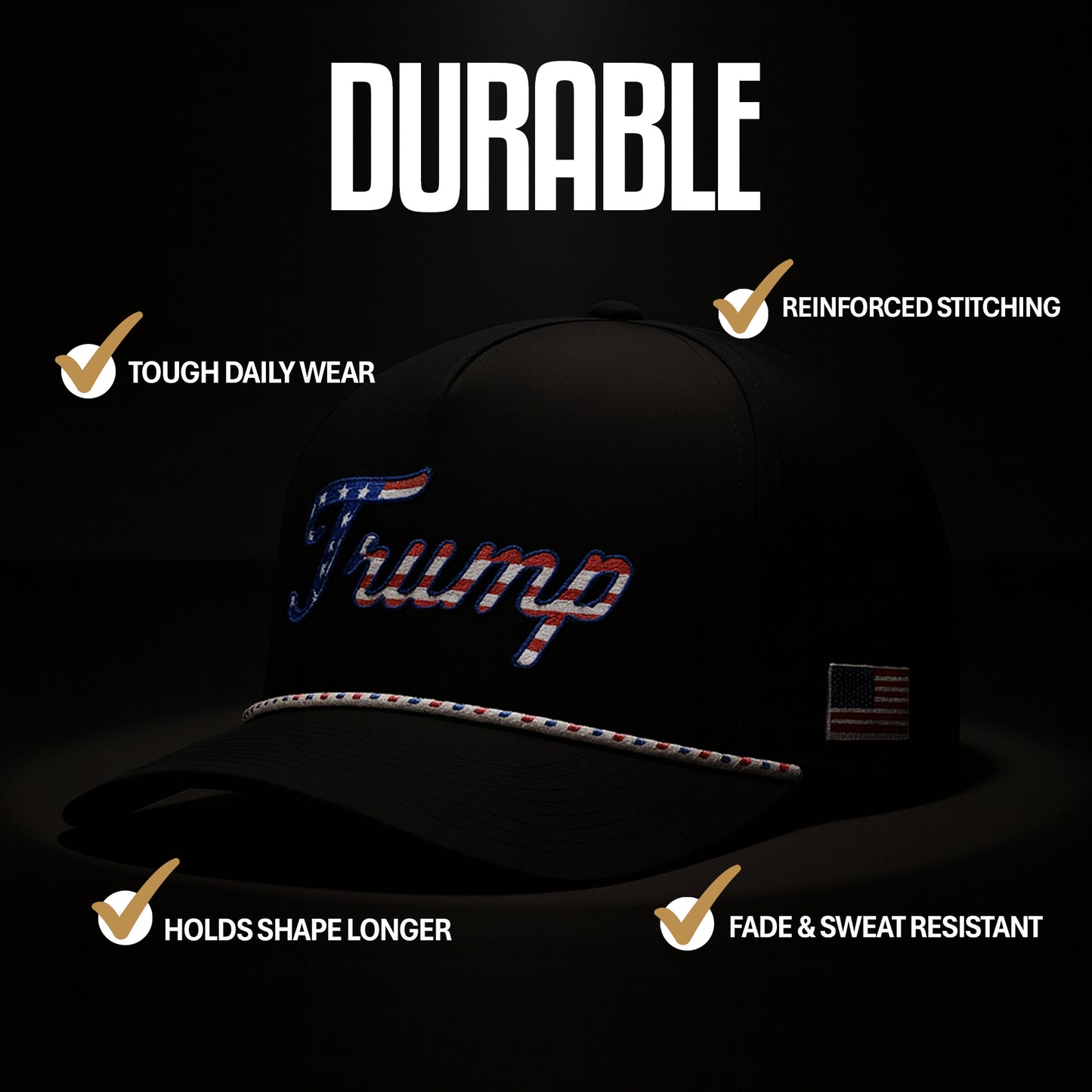 Black USA Titties Golf Hat(Waterproof)