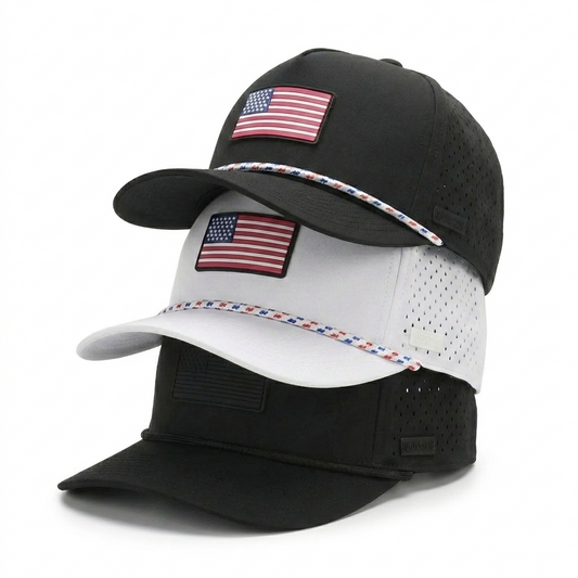 American Flag Golf Hats 3-Pack Bundle