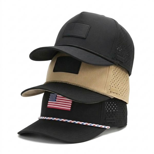 American Flag Golf Hats 3-Pack Bundle