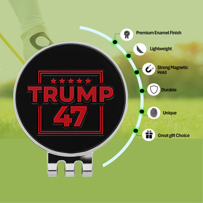 Curves & Clubs Premium Trump 47 Golf Ball Markers – 2-Pack