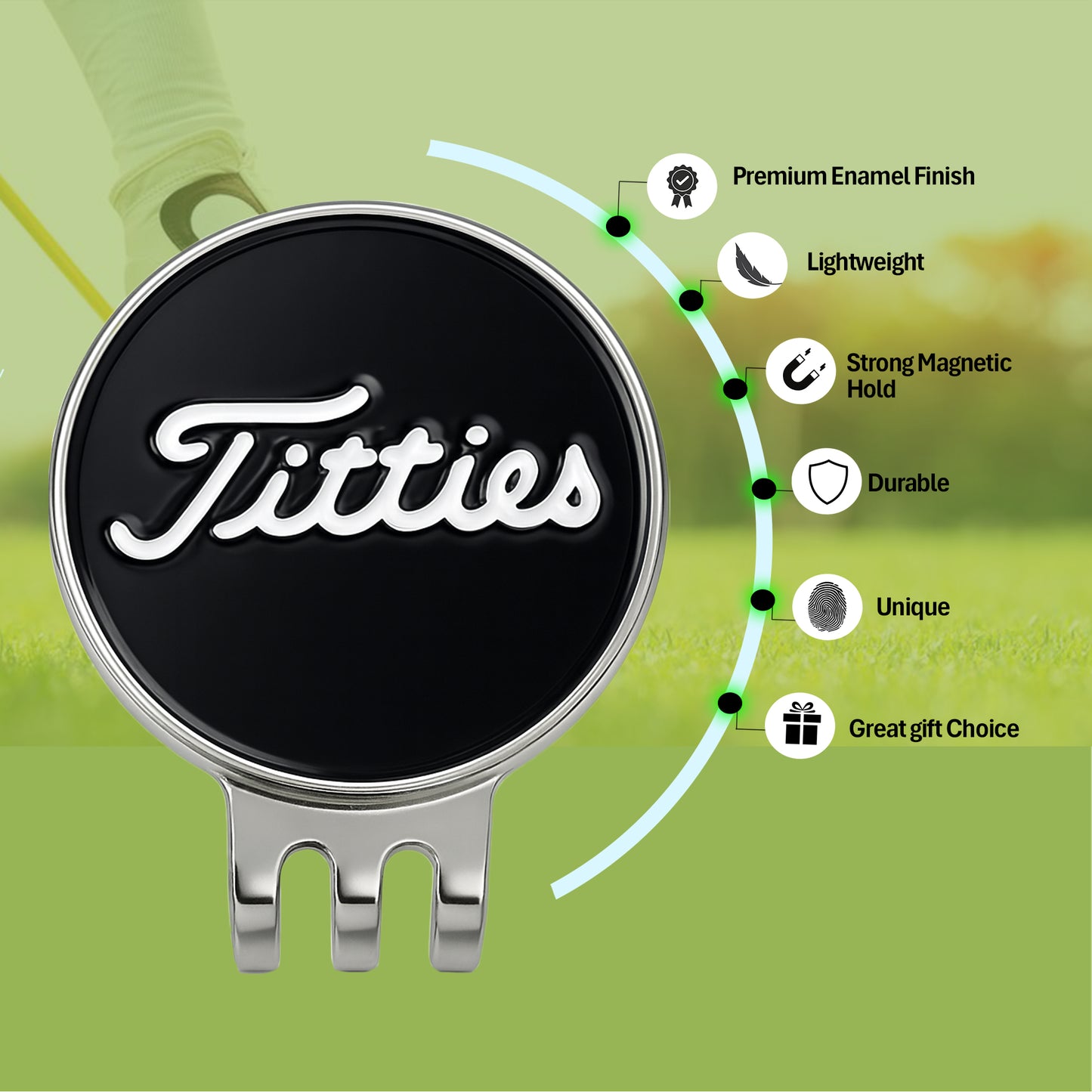 Curves & Clubs Premium Titties Golf Ball Markers – 2-Pack
