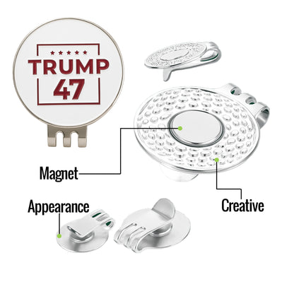 Curves & Clubs Premium Trump 47 Golf Ball Markers – 2-Pack