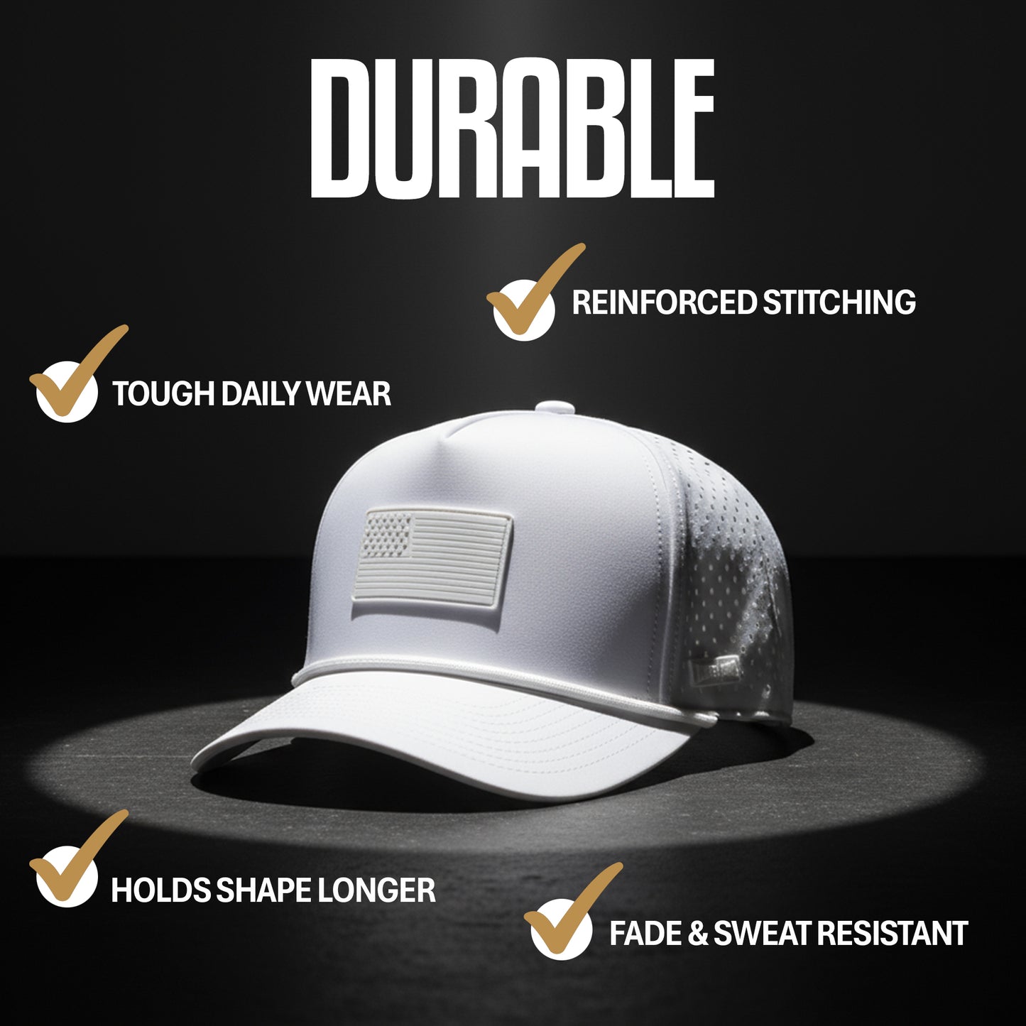 Whiteout American Flag Rope Hat