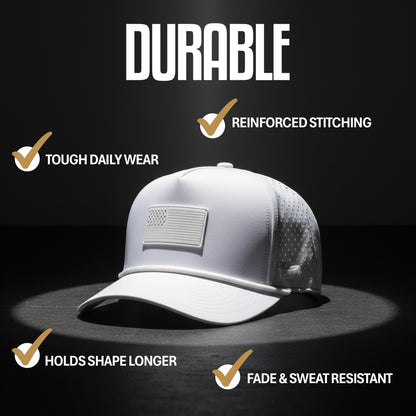 Whiteout American Flag Rope Hat