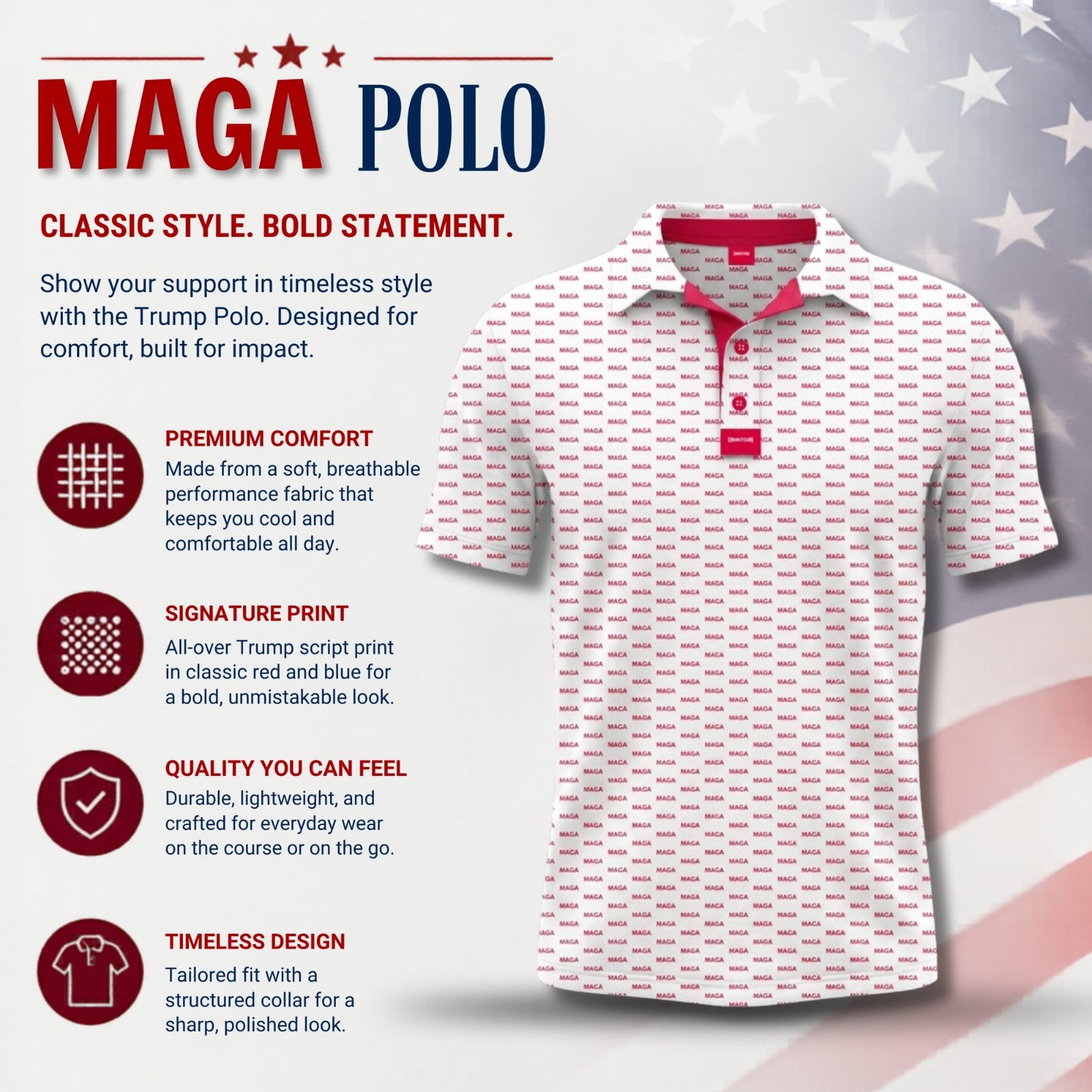 MAGA Golf Polo