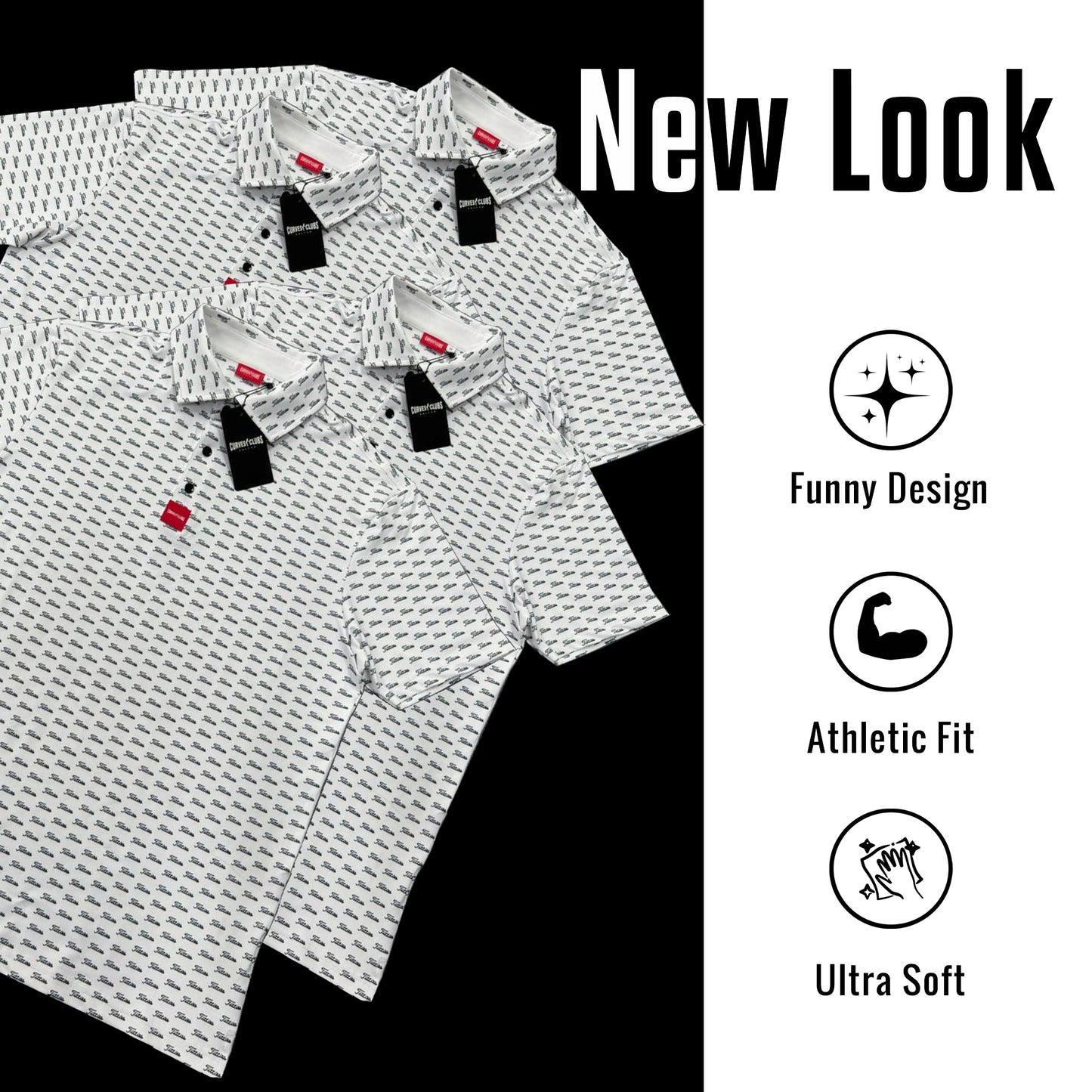 White Titties Golf Polo