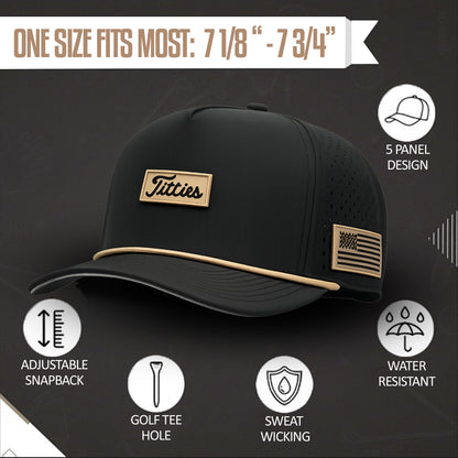 Black Tan Titties Golf Hat