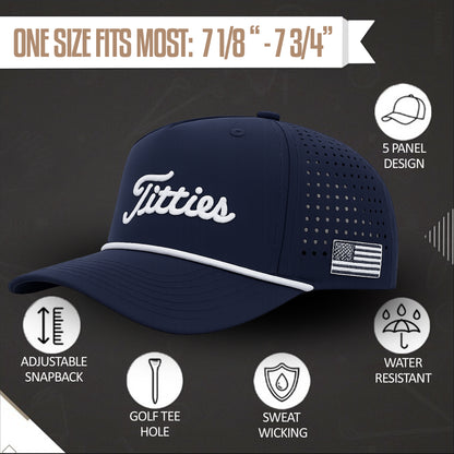 Navy Titties Golf Hat