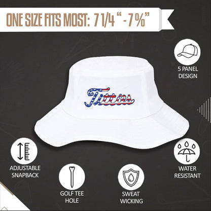 CURVES & CLUBS Titties 4th of July Golf Bucket Hat