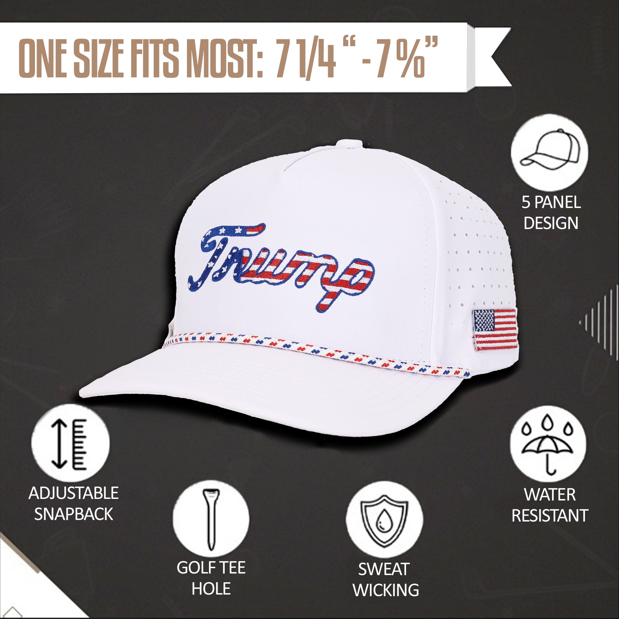 White USA Performance Hat
