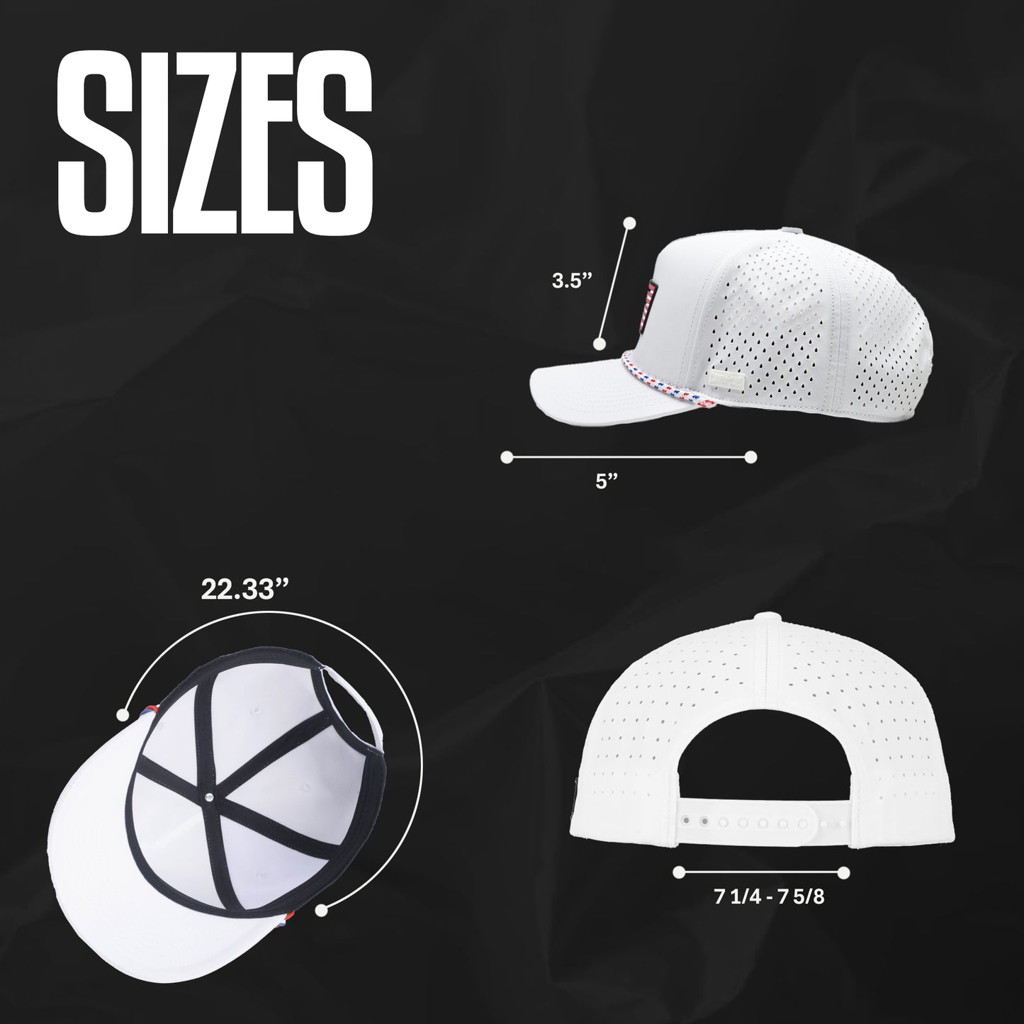 American Flag Golf Hats 3-Pack Bundle