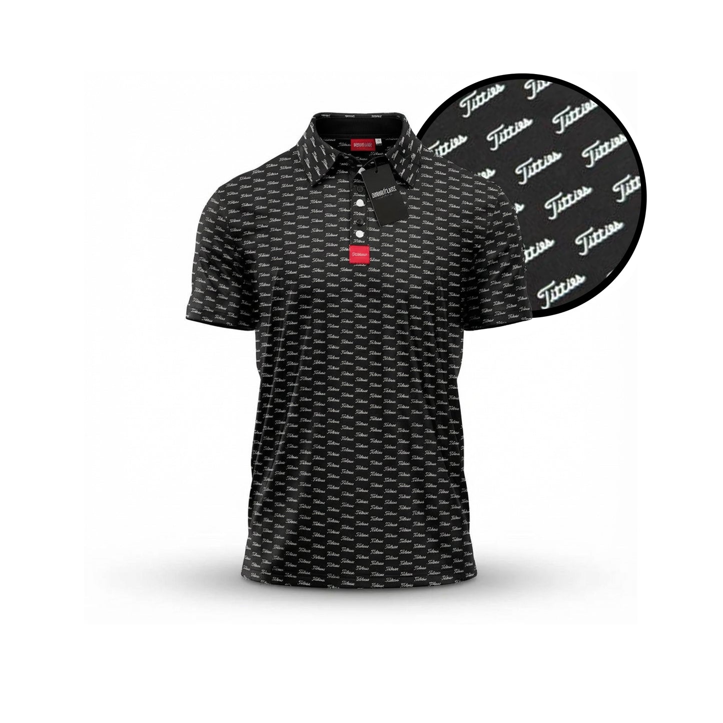 Black Titties Golf Polo
