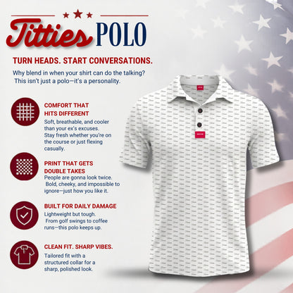 White Titties Golf Polo