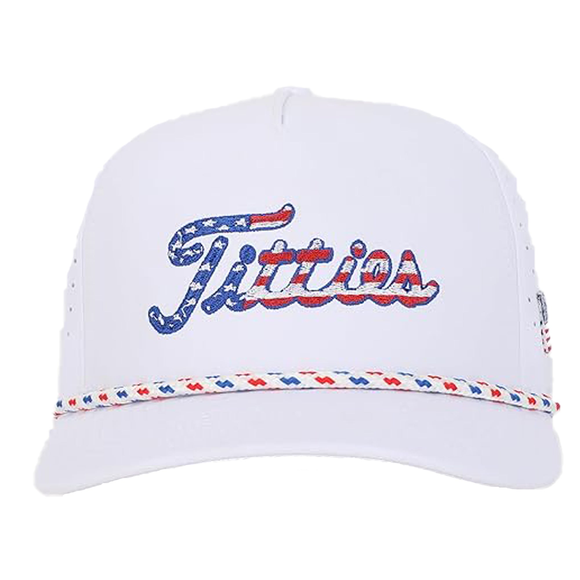 Ultimate Titties Bundle – USA White Titties Golf Hat and Polo Set