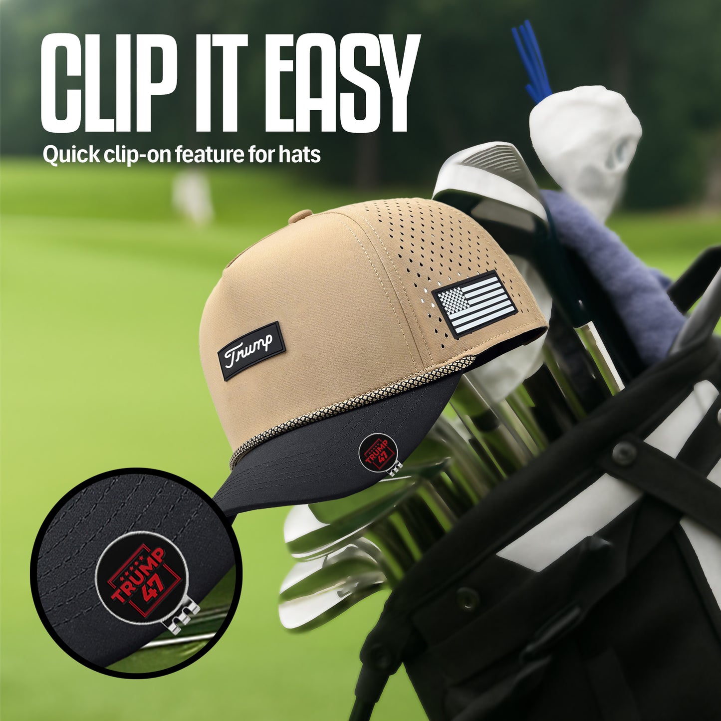 Curves & Clubs Premium Trump 47 Golf Ball Markers – 2-Pack