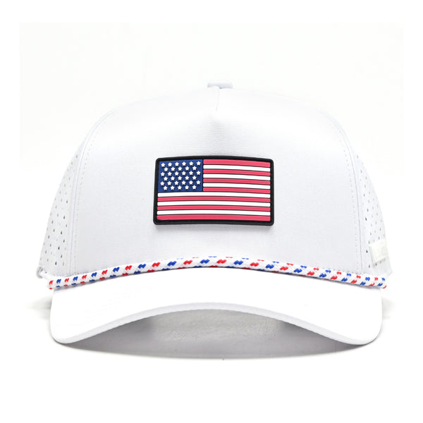 White USA Flag Hat
