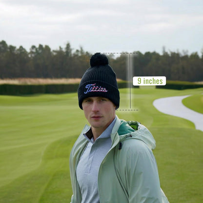 Titties Beanie Hat with USA Flag Patch