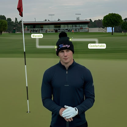 Trump Beanie Hat with USA Flag Patch