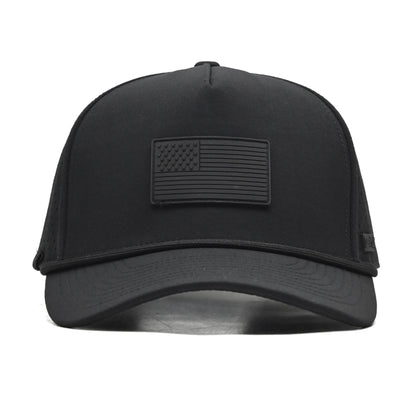 Blackout USA Flag Hat