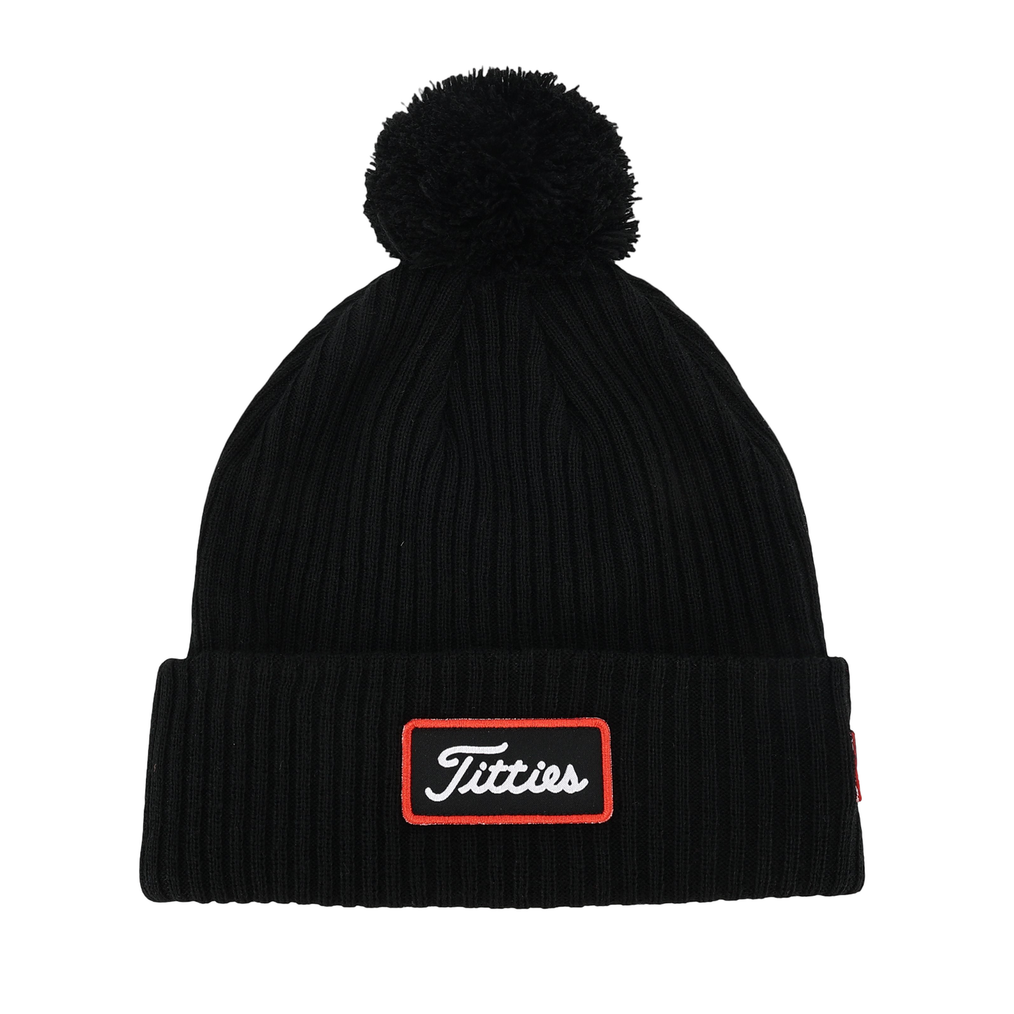 Titties Beanie Hat with USA Flag Patch