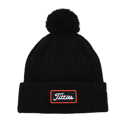 Titties Beanie Hat with USA Flag Patch