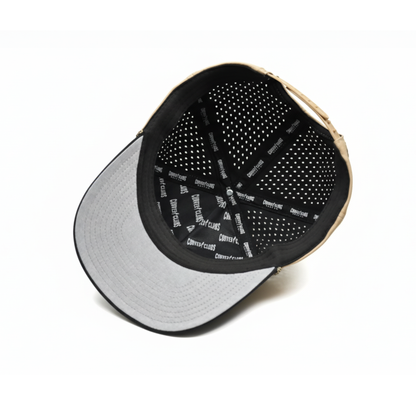 Curves and Clubs American Golf Hat – Tan Performance Rope Cap – Golf Co. Hat EST. 2024