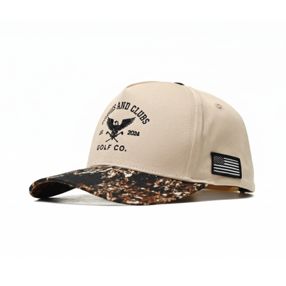 Curves and Clubs Golf Hat Camo – Bald Eagle Performance Cap