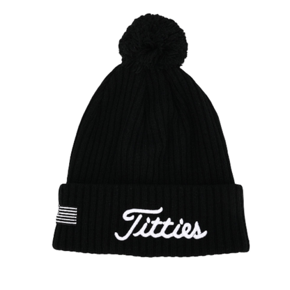 Titties Beanie Hat with White USA Patch