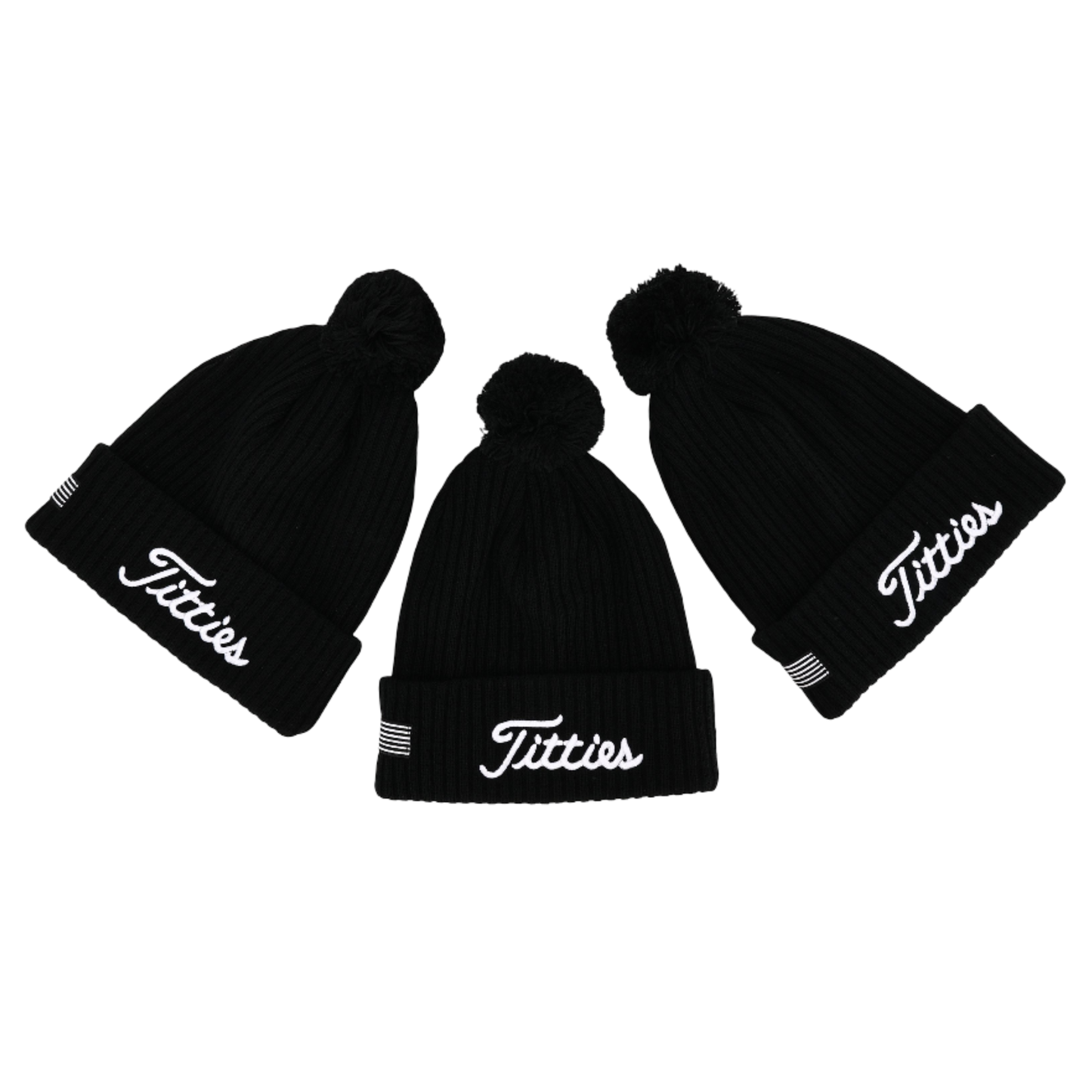 Titties Beanie Hat with White USA Patch