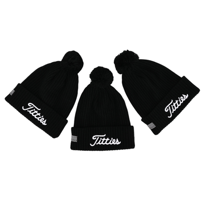 Titties Beanie Hat with White USA Patch