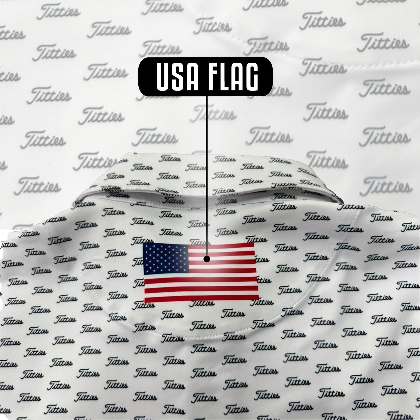 White Titties Golf Polo