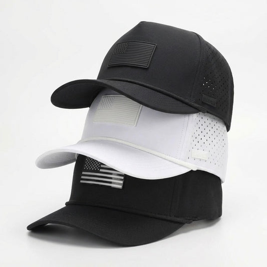 American Flag Golf Hats 3-Pack Bundle - Whiteout, Blackout, Stealth Money