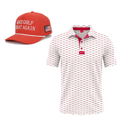 Ultimate MAGA Bundle – Make Golf Great Again Hat & MAGA Polo Set