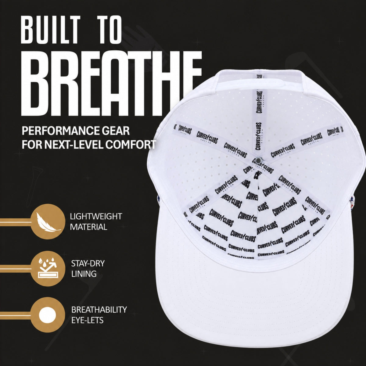 Curves & Clubs Eagles Only Golf Hat | Rope Snapback