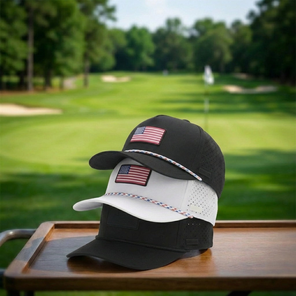 American Flag Golf Hats 3-Pack Bundle