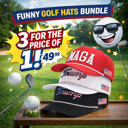 Trump Golf Hats 3-Pack Bundle