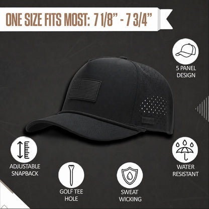 Blackout USA Flag Hat
