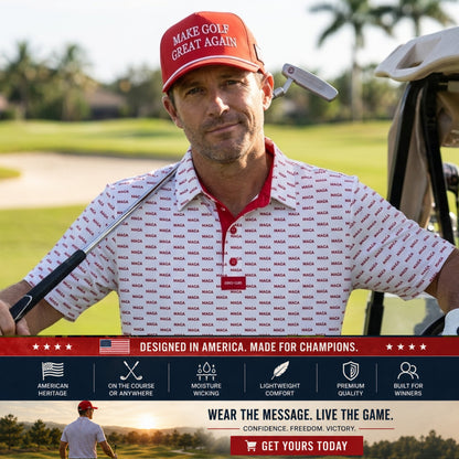 Ultimate MAGA Bundle – Make Golf Great Again Hat & MAGA Polo Set