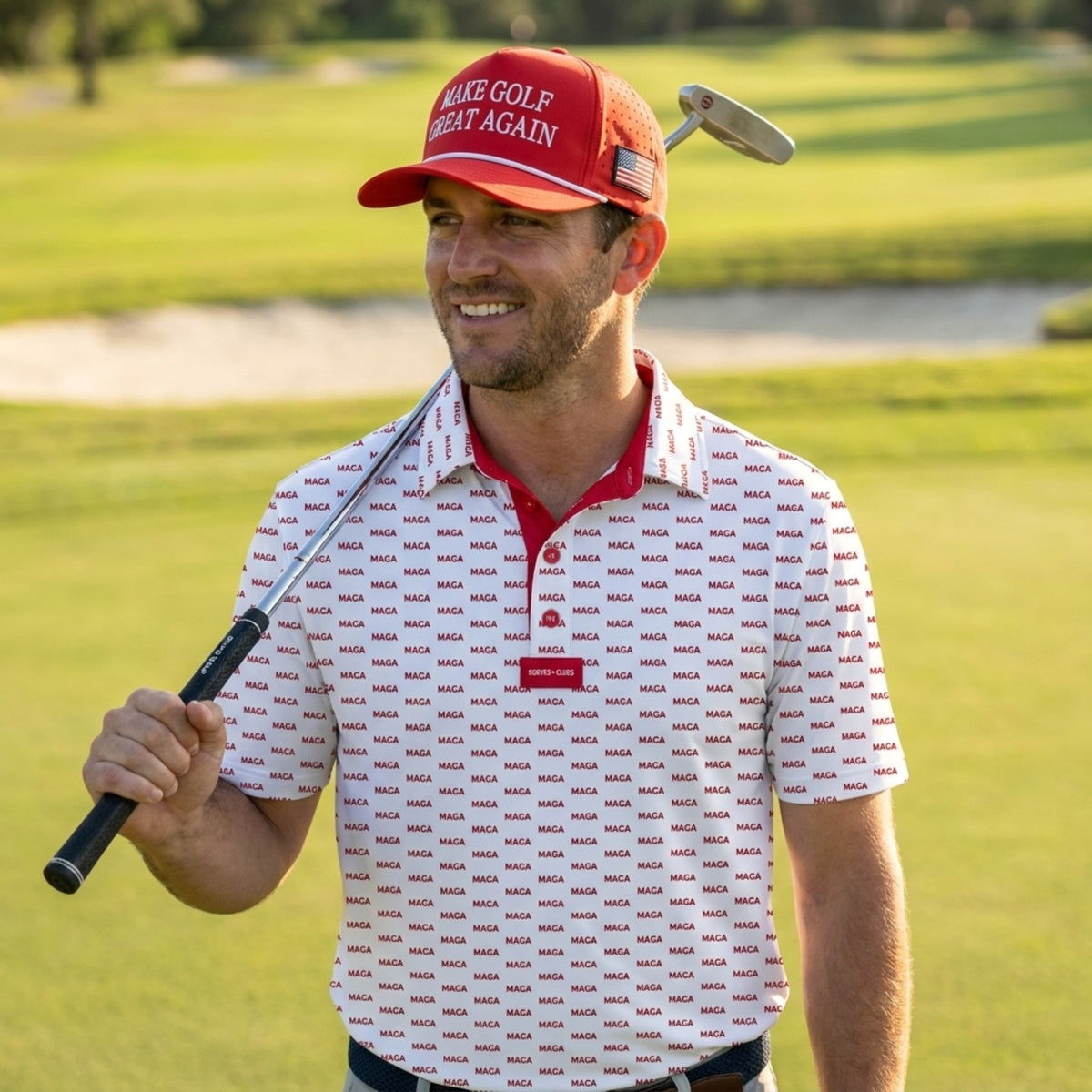 Ultimate MAGA Bundle – Make Golf Great Again Hat & MAGA Polo Set