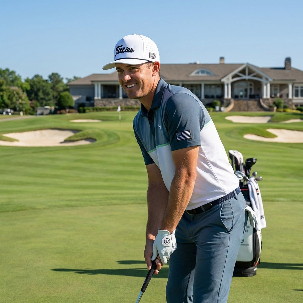 White and Black Titties Golf Hat
