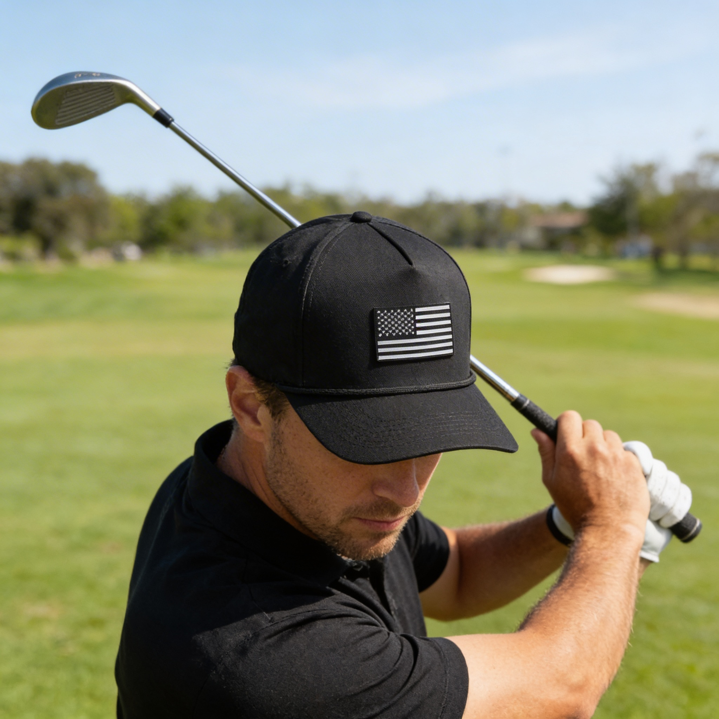 American Flag Golf Hats 3-Pack Bundle - Whiteout, Blackout, Stealth Money