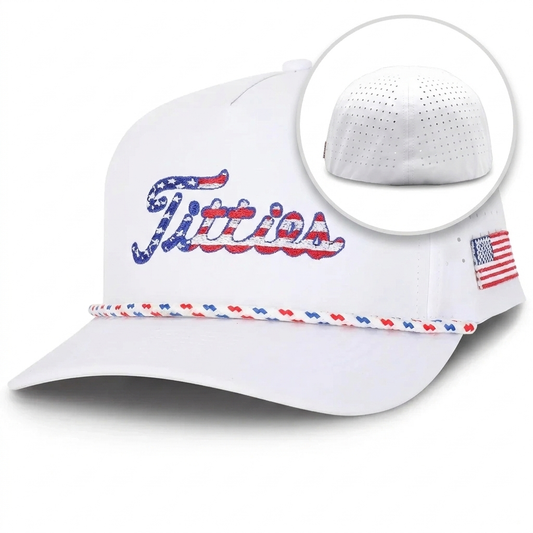 USA Titties Golf Hat - White Fitted