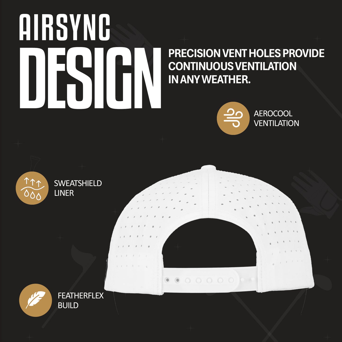 White and Black Titties Golf Hat