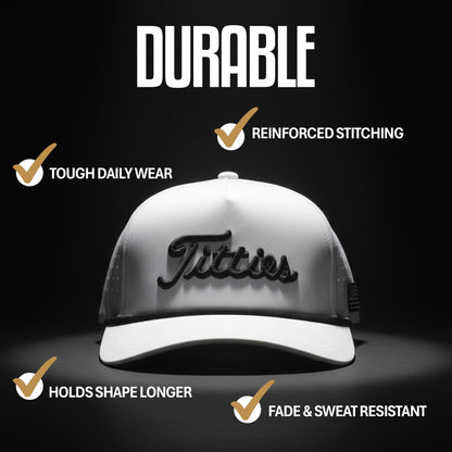 White and Black Titties Golf Hat