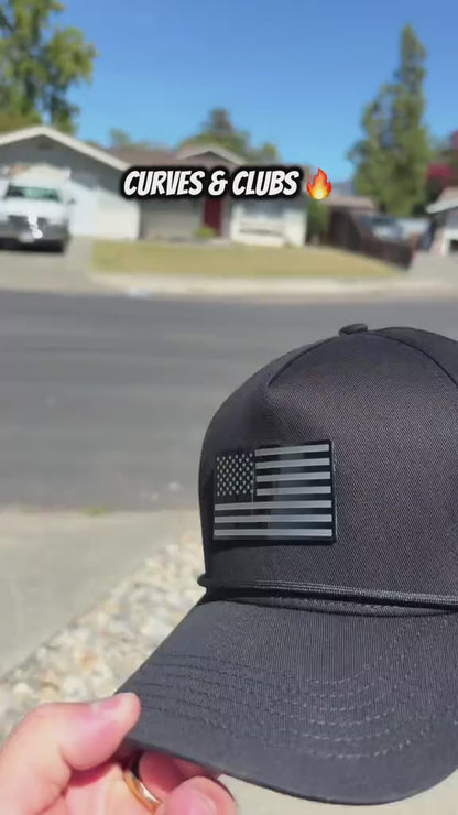 Black Stealth Money American Flag Hat