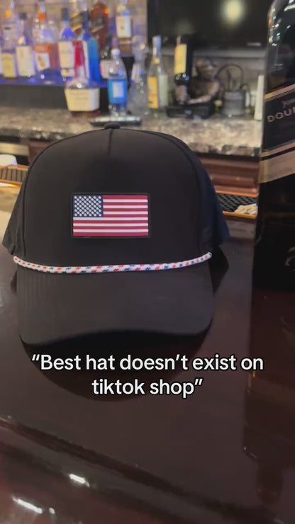 Black American Flag Hat