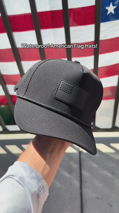 Blackout USA Flag Hat